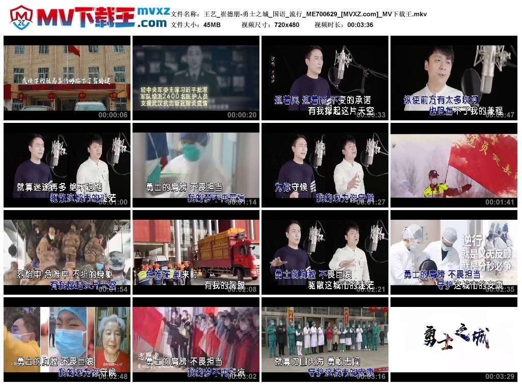 王艺_崔德朋-勇士之城_国语_流行_ME700629